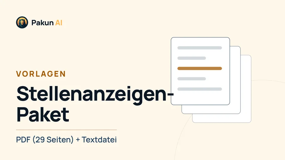 Cover: Vorlagen – Stellenanzeigen-Paket