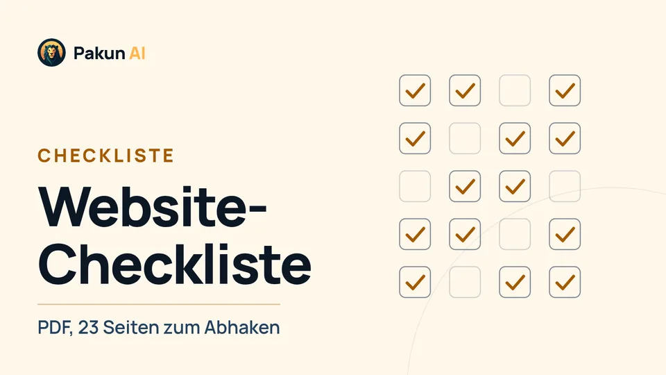 Cover: Checkliste – Website-Checkliste